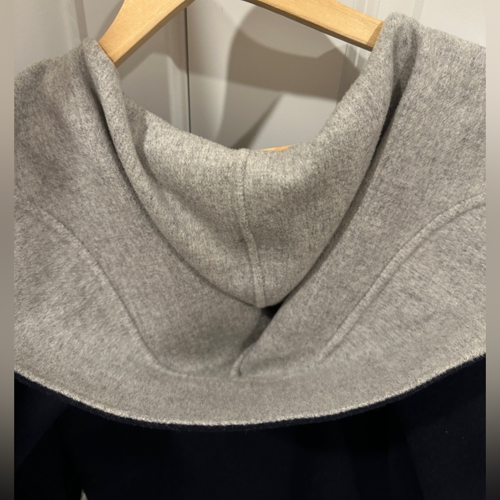 VINCE double face hooded wool coat - Picture 3 of 10